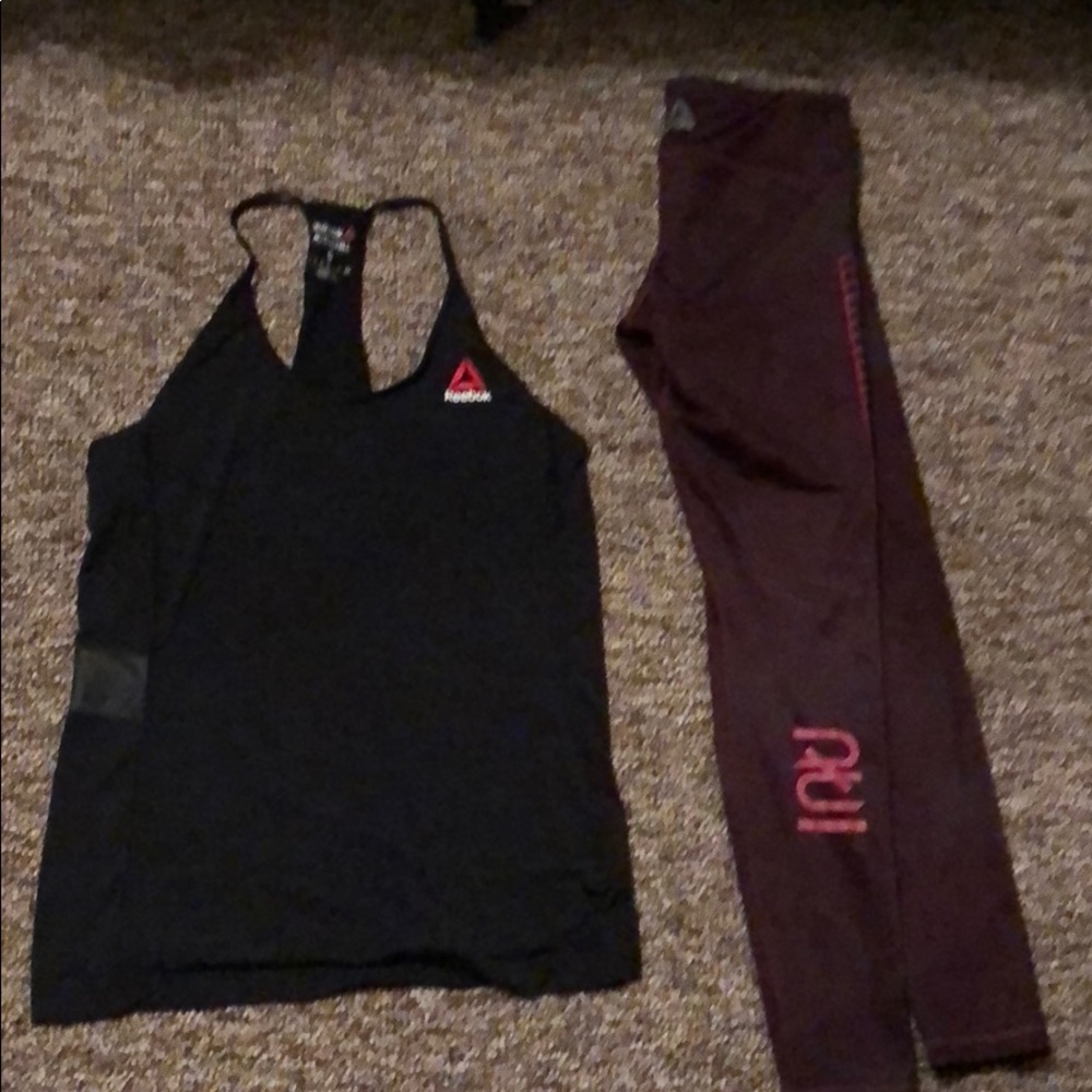 Reebok workout top and leggings